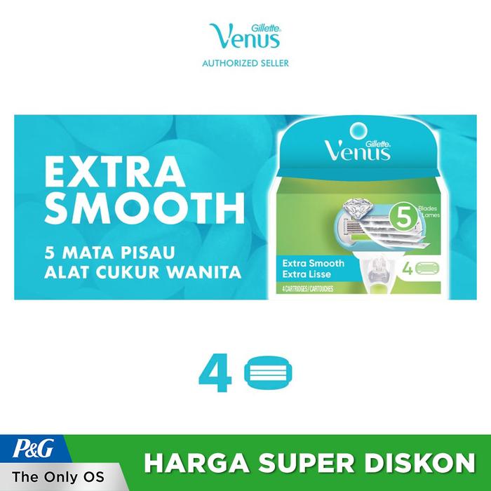 Gambar Gilllette Venus Alat Cukur Wanita Extra Smooth Razor isi 4 Refill dari P&G Store undefined Tokopedia