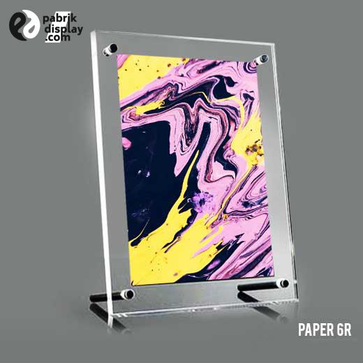 Gambar Standing Frame Acrylic / Frame Brosur Meja / Photo Frame Acrylic (R) - 6R dari Pabrik Display undefined Tokopedia