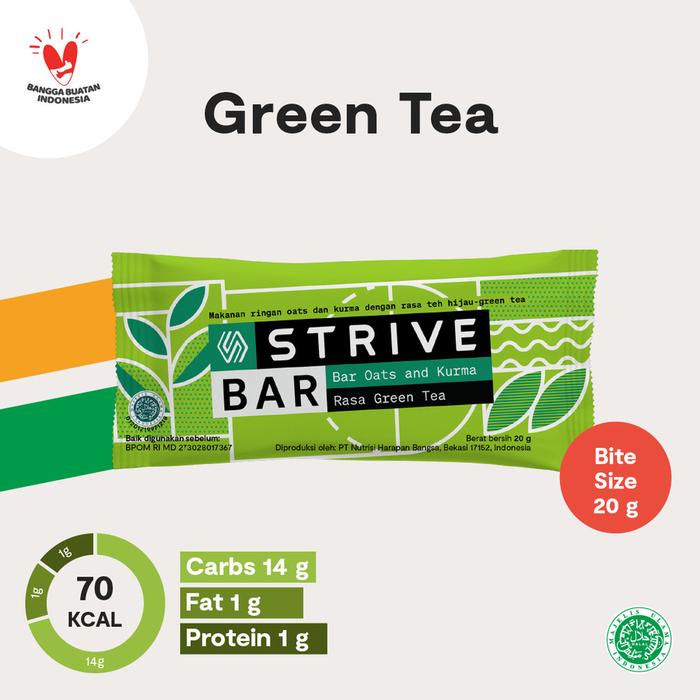 Gambar Strive Energy Bar Oats dan Kurma Sereal Rasa Greentea - 20 gram dari Technobike undefined Tokopedia