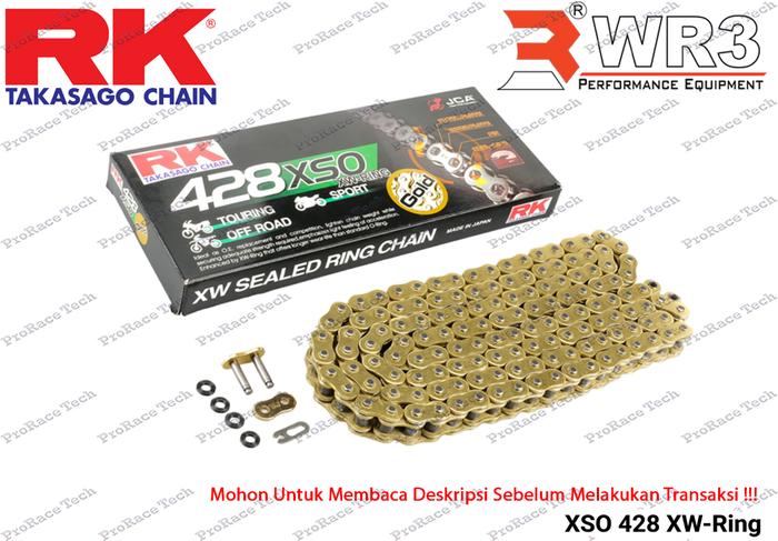 Gambar Rantai RK J Chain 428 XSO XW-Ring 140L Ninja 150 R R15 KLX 150 CRF 150 - Gold dari ProRace Tech undefined Tokopedia