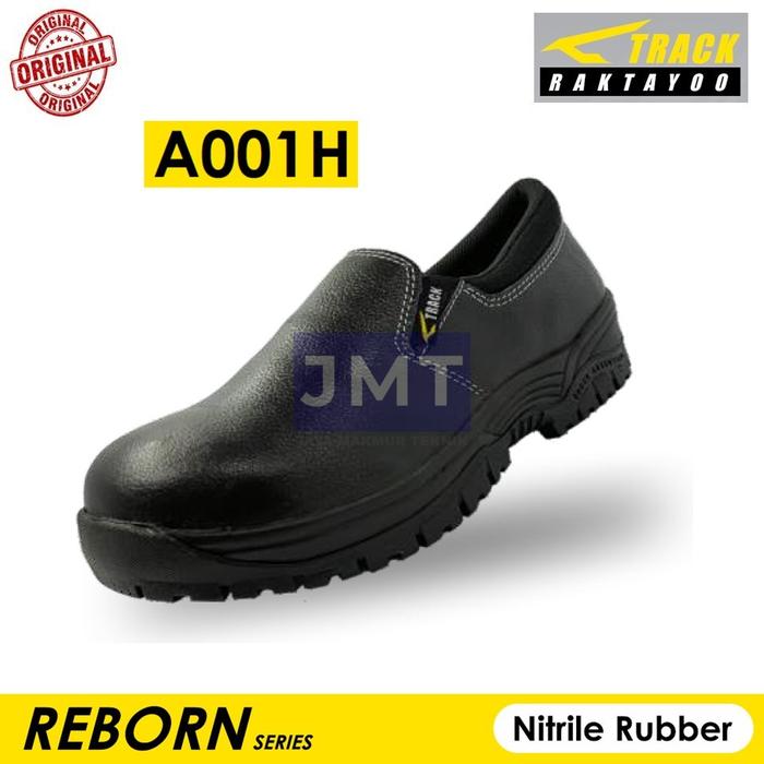 Gambar Sepatu Safety Shoes TRACK Nitrile Rubber Boots Toe Cap Kulit Asli - A001H, 38 dari Jaya Makmur Teknik undefined Tokopedia