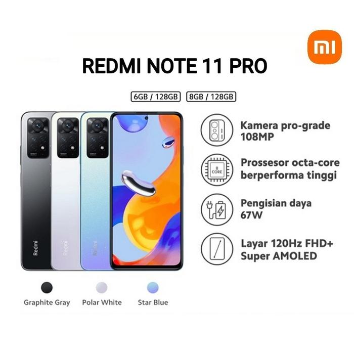 Gambar XIAOMI REDMI NOTE 11 PRO 4G 6/128GB - 8/128GB GARANSI RESMI - 6/128GB dari KD Store ID undefined Tokopedia