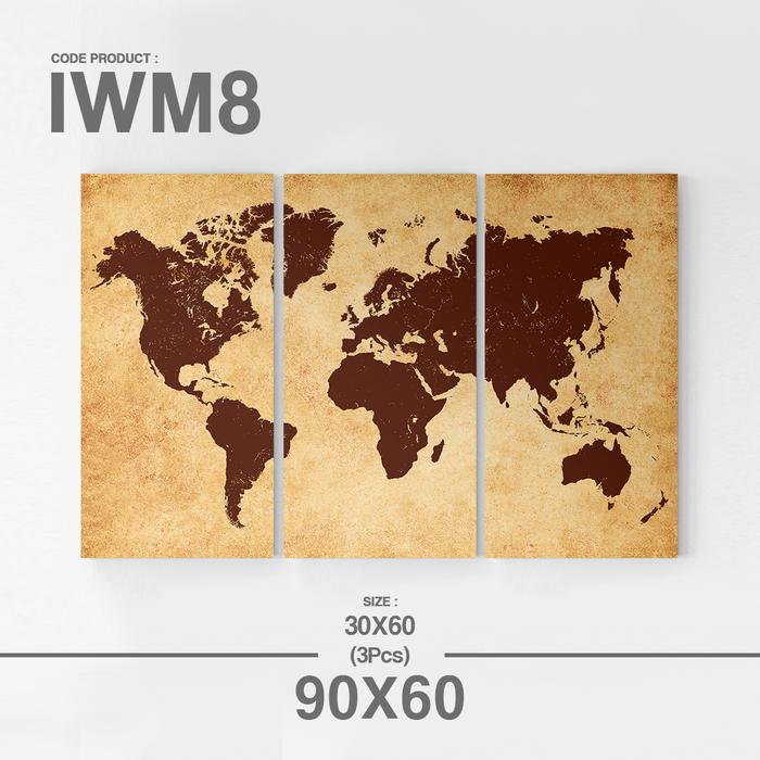 Gambar Hiasan Dinding Wall Decor Peta Dunia World Map Vintage Kamar Rumah IWM - IWM8 dari Decorestimate undefined Tokopedia