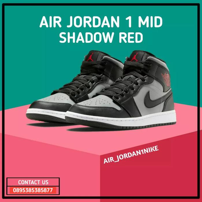 Sepatu Nike Air Jordan Mid Shadow Red 100% Authentic 36 di Kick  Authentic Group Tokopedia