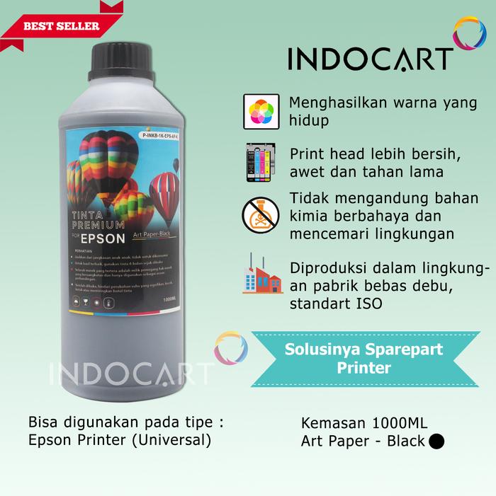 Gambar IndoCart Premium Tinta-Art Paper Ink Printer Epson Universal-1kg - Hitam dari IndoCart HM2 undefined Tokopedia