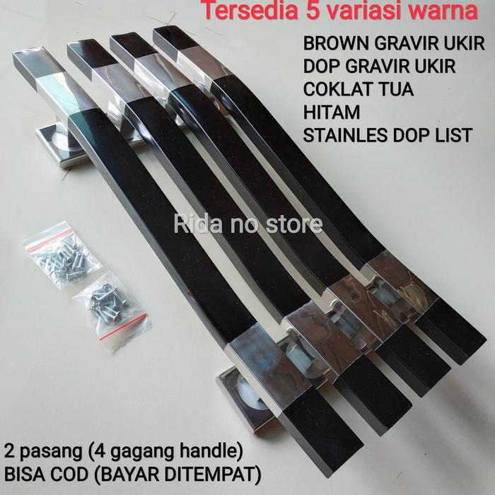 Gambar ( 45 cm isi 4 pcs handle ) handle pintu rumah / gagang pintu / tarikan - Hitam dari KAMADEVSTHORE undefined Tokopedia