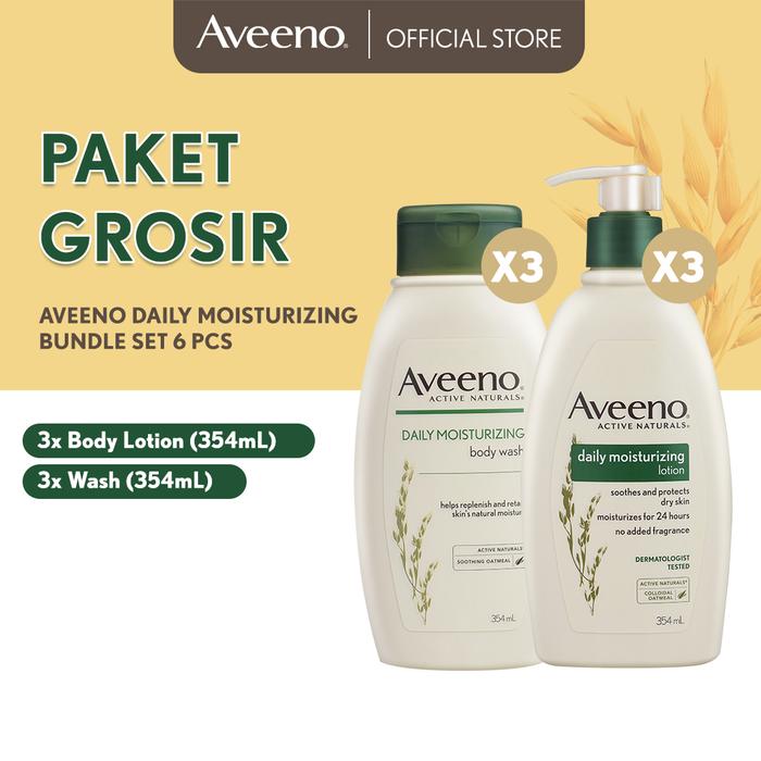 Gambar Aveeno Daily Moisturizing Bundle Set (6 pcs) - Sabun & Lotion Pelembab dari Aveeno Official Store undefined Tokopedia