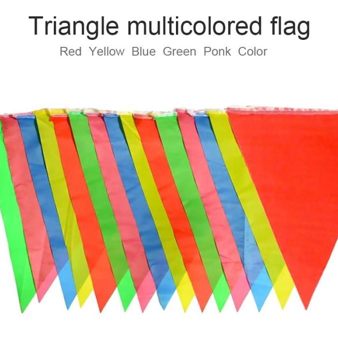Gambar 150PCS BENDERA SEGITIGA WARNA WARNI 80 METER BENDERA KAIN SEGITIGA - 80cm dari Behrouz Dekorasi undefined Tokopedia