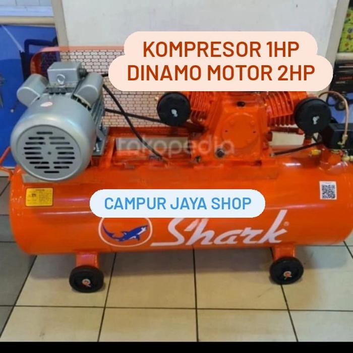 Gambar Paket Kompresor 1 Hp 1 PK Shark Dinamo Motor 2Hp 2Pk Penggerak Listrik dari campur jaya shop cpj undefined Tokopedia
