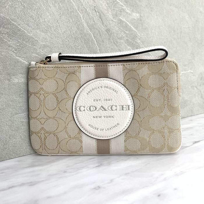 Coach Optic signature Soft Clip Pouch Jual Coach pouch signature