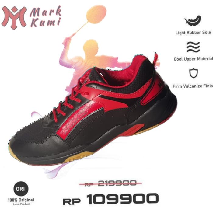Gambar Sepatu Badminton Cewek Cowok Terbaru Ringan Kuat Bunyi Cit Cit - Merah Hitam, 42 dari Berkah sedayanipun undefined Tokopedia