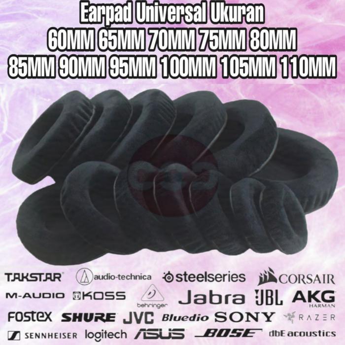 Gambar Headphone Cover Disposable/Sarung Pelindung Earpad Headset /Bahan Kain - Beludru Hitam, 100mm dari CODMarketing undefined Tokopedia