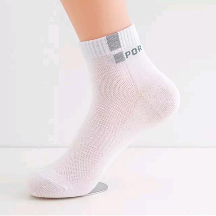 Gambar Kaos Kaki Pria Wanita Pendek 3/4 Sport Olahraga - Putih dari Medan Bersama undefined Tokopedia