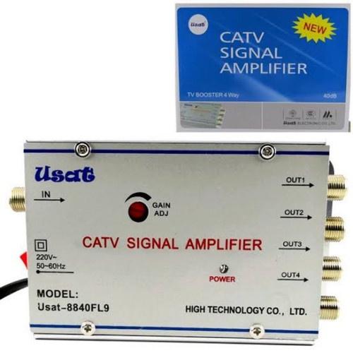 Gambar Splitter booster 40 db cabang 4 way catv signal amplifier antena tv - tanpa konektor dari OtomoHOme undefined Tokopedia