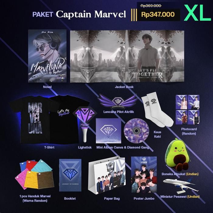 Gambar Buku Novel Marveluna Let's Fly Together - Itakarn - Akad - CaptenMarvel XL dari Sarang Buku_NEW undefined Tokopedia