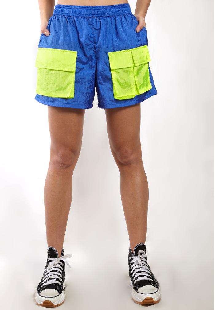 Jual OCWA NOLITA COLORBLOCK WATERPROOF SHORT ELECTRIC BLUE NEON