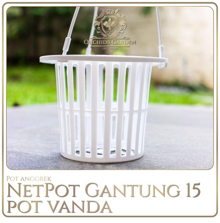 Gambar NetPot Gantung 15 Pot Vanda Anggrek Bulat Besar Hidroponik Transparan - Putih dari OrchidsGarden undefined Tokopedia