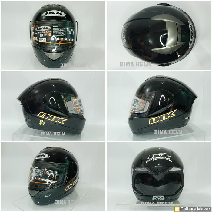 Gambar HELM FULL FACE INK CL MAX SOLID - HITAM GLOSY, M dari bima helm undefined Tokopedia