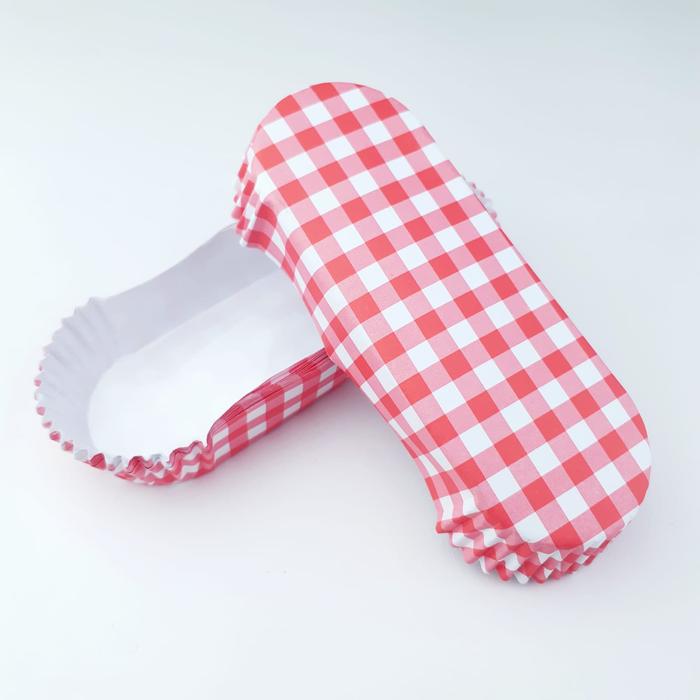 Jual Oval Paper Cup Cake Case Laminasi / Cup Kertas Alas Roti Grid ...