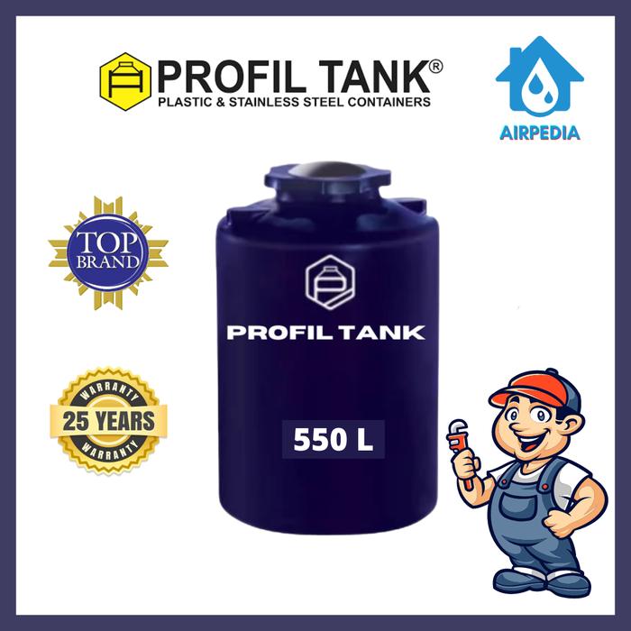 Gambar TANGKI AIR PLASTIK PROFIL TANK TDA 550 LITER - TOREN AIR PROFIL TANK - Biru dari Airpedia undefined Tokopedia