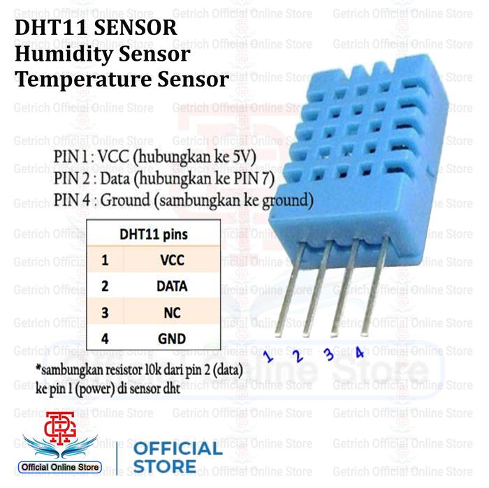 Gambar DHT11 DHT-11 Temperature Humidity Sensor Suhu Kelembaban Modul Arduino - Tanpa Bubble dari getrich678 ID undefined Tokopedia