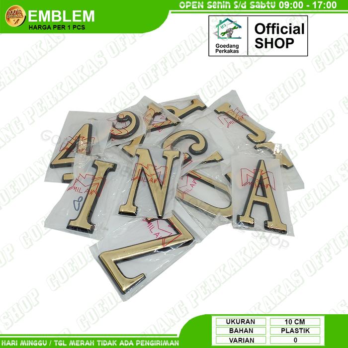 Gambar Emblem Angka Rumah Timbul Nomor Rumah Huruf Rumah 10Cm Milan - 0 dari Goedang Perkakas Shop undefined Tokopedia