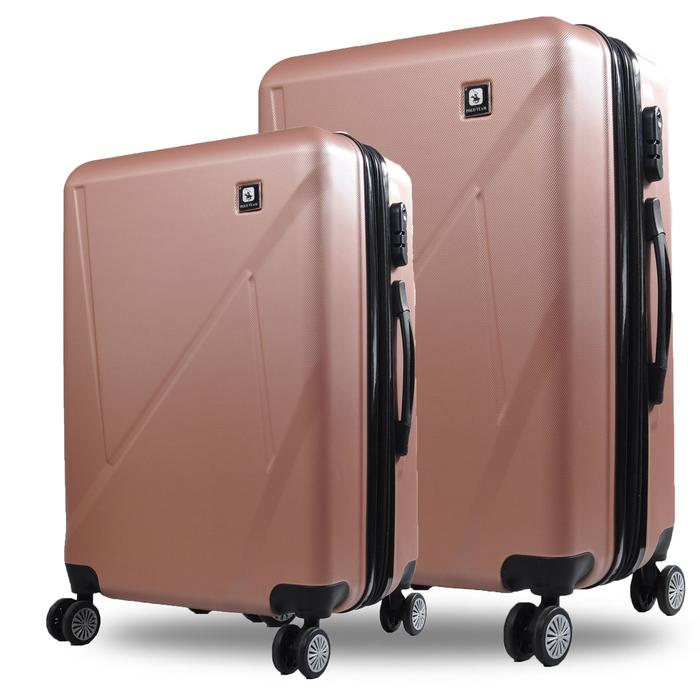 Gambar Tas Koper Hardcase Fiber Expander Polo Team SET size 20+24 inch - 3001 - Rose Wood dari KoperID undefined Tokopedia