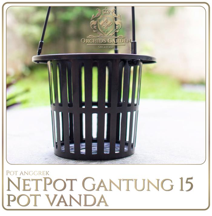 Gambar NetPot Gantung 15 Pot Vanda Anggrek Bulat Besar Hidroponik Transparan - Hitam dari OrchidsGarden undefined Tokopedia