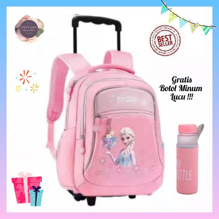 Gambar Tas Ransel Troli Anak Perempuan Fr0zen I1 Gratis Botol Untuk Tk Dan Sd - Merah Muda dari KebunKoe undefined 4 Tokopedia