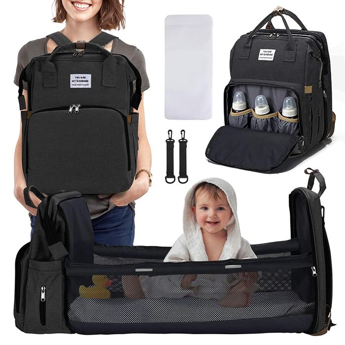 Gambar Tas Ransel Bayi You are My Sunshine Baby Diaper Split Long Bed Hitam dari Cinderellyshops undefined Tokopedia