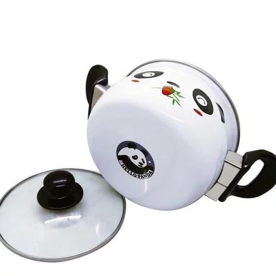 Gambar panci Maspion hello panda 22 cm enamel panci tutup kaca dari Prameswari33 undefined Tokopedia