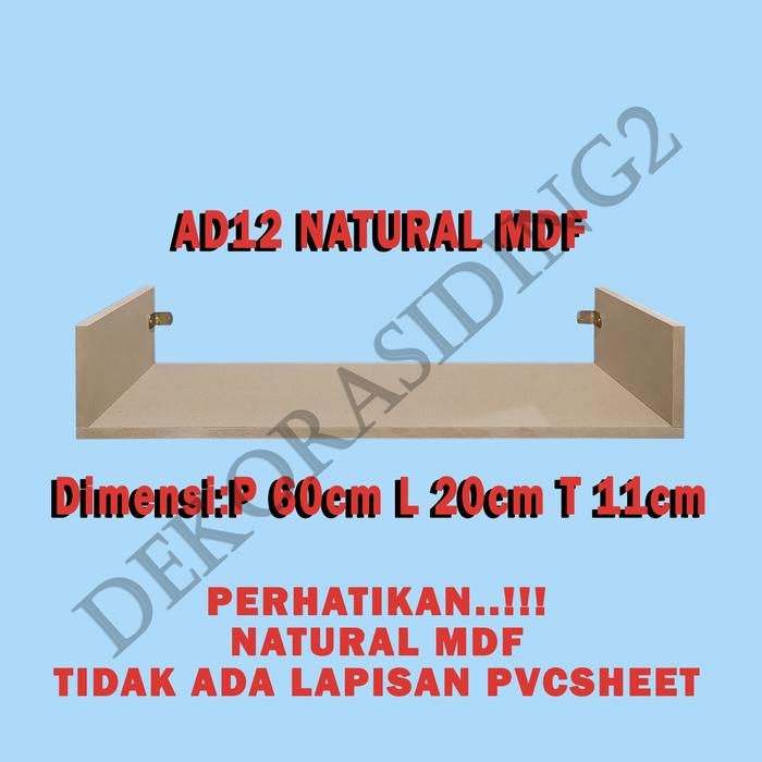 Gambar rak ambalan dinding minimalis 2 fungsi AD12 / rak buku gantung - AD12 NATURALMDF dari dekorasiding2 undefined Tokopedia