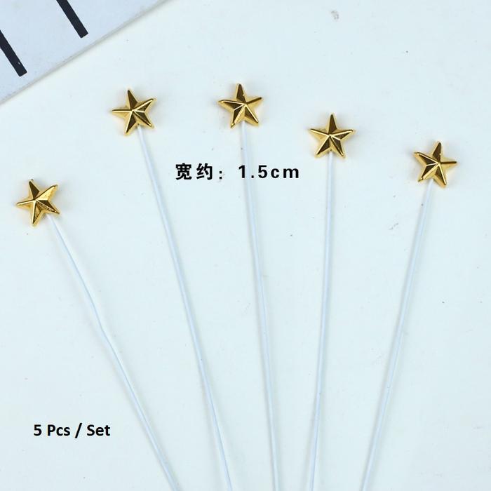 Gambar CCA27 Topper Teddy Bear Beruang Panda Decor Kue Ultah Buket Bunga - CMS01-Gold 5 Pc dari Nyonya Lie undefined Tokopedia