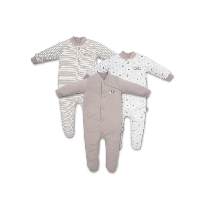 Gambar FLUFFY Sleepsuit Tutup Kaki 3pcs - Khaki, M dari Baby Wise BSD undefined Tokopedia