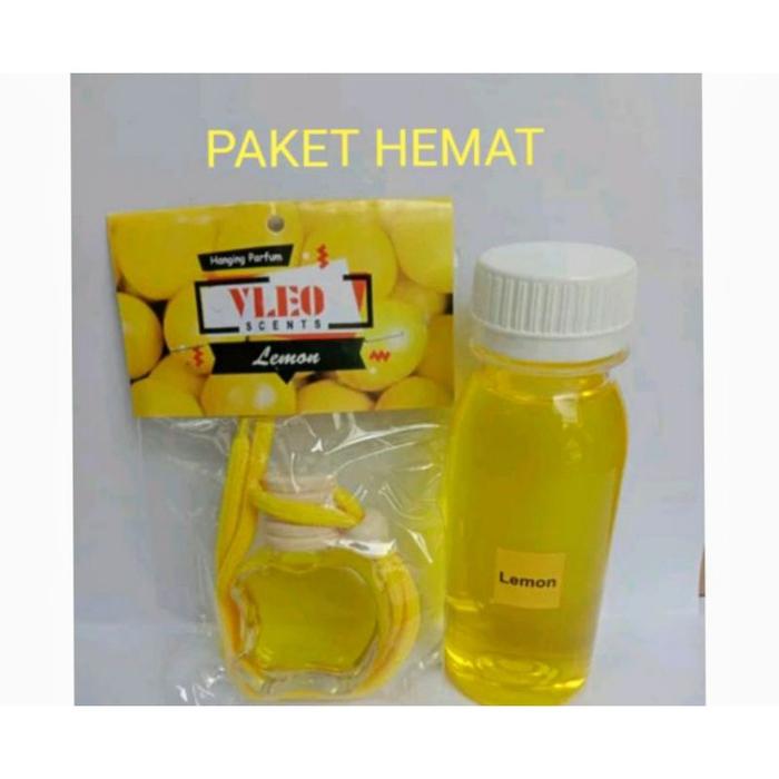 Gambar PAKET PARFUM MOBIL DAN RUANGAN VLEO DAN REFILL 100ML - PAKET LEMON dari Fiqs Store undefined Tokopedia