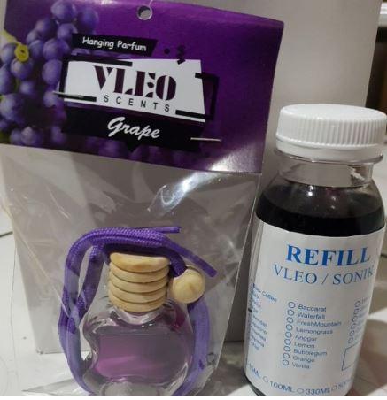 Gambar PAKET PARFUM MOBIL DAN RUANGAN VLEO DAN REFILL 100ML - PAKET ANGGUR dari Fiqs Store undefined Tokopedia
