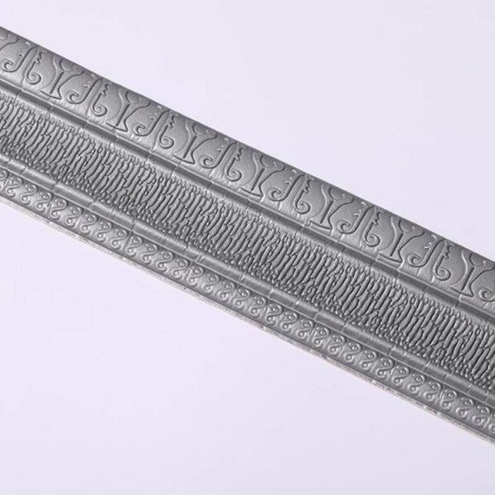 Gambar WALL BORDER LIST 2.3 M X 8 CM WALLFOAM BORDER STIKER LIST DINDING 3D - SILVER, 115 X 8 CM dari CROWN STAR undefined Tokopedia