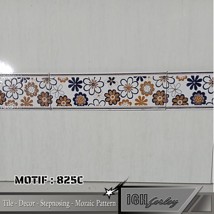 Gambar Lis Keramik 8x25 cm Glossy Motif Warna-warni - 825C dari Stepnosing Lis & Decor undefined Tokopedia
