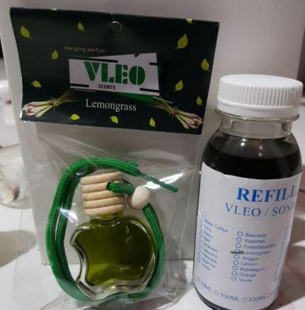 Gambar PAKET PARFUM MOBIL DAN RUANGAN VLEO DAN REFILL 100ML - PAKET LEMONGRAS dari Fiqs Store undefined Tokopedia