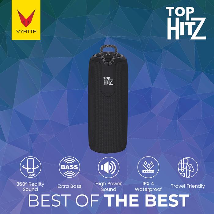 Gambar VYATTA TOP HITZ TWS BLUETOOTH SPEAKER STEREO 360 SOUND EXTRA BASS - Black, Tanpa Charger dari VYATTA Indonesia undefined Tokopedia