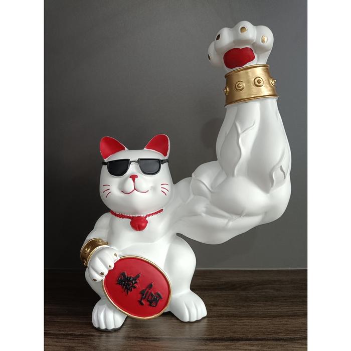 Gambar Patung Kucing Hoki Berotot Besar Maneki Neko Muscle Lucky Cat Atletis - Putih, Sedang dari Falf store undefined Tokopedia
