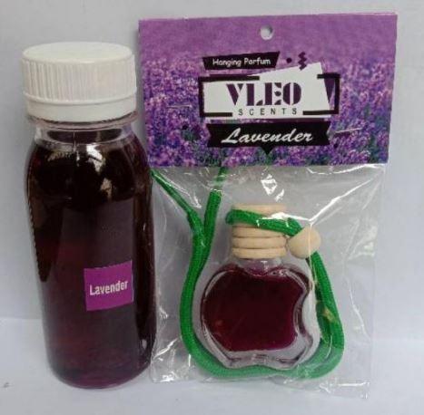 Gambar PAKET PARFUM MOBIL DAN RUANGAN VLEO DAN REFILL 100ML - PAKET LAVENDER dari Fiqs Store undefined Tokopedia
