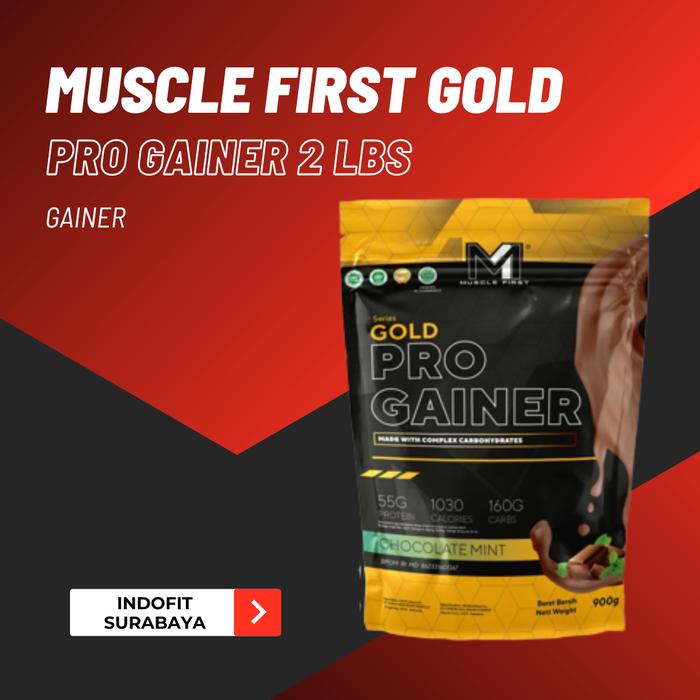 Gambar MuscleFirst Pro Gold Gainer 2lbs Weight Gainer MUSCLE1 2 lbs lb Muscle - Chocolate Mint dari indofitsurabaya undefined Tokopedia
