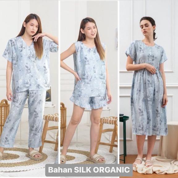 Gambar Piyama Tencel Organic Silk Baju Tidur sleepwear cewek 2 - A10, Short pants dari CLOQLO undefined Tokopedia