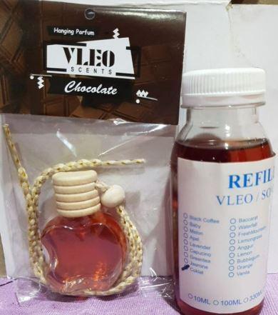 Gambar PAKET PARFUM MOBIL DAN RUANGAN VLEO DAN REFILL 100ML - PAKET COKLAAT dari Fiqs Store undefined Tokopedia