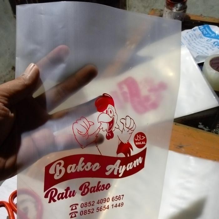 Gambar Sablon Custom Plastik PE Bakso Tebal 0.8 kemasan 1 kg - Cetak 2 warna dari The KingKong undefined Tokopedia