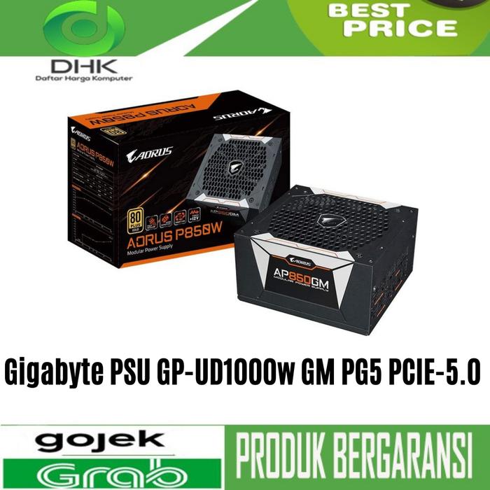 GIGABYTE UD1000GM PG5 1000W Fully Modular PSU, 80 PLUS Gold Certified, 120mm Smart Hydraulic