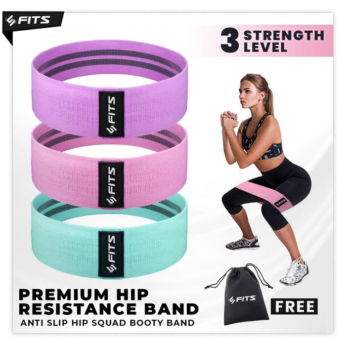 Gambar SFIDN FITS Premium Hip Resistance Band Anti Slip Hip Squad Booty Band - SET UNGU 3PCS dari SFIDN FITS Shop undefined Tokopedia