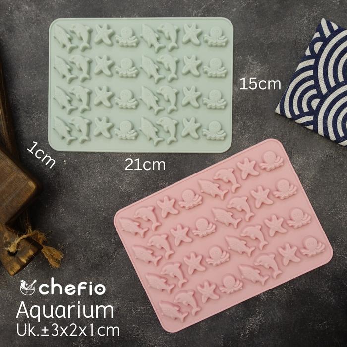 Gambar Cetakan Silikon Karakter Cokelat Puding Es Jelly Gummy Praline Fondant - Aquarium dari Chefio Kitchenware undefined Tokopedia