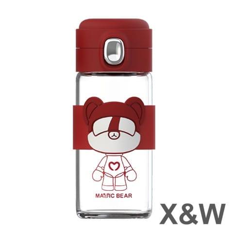 Gambar X&W Botol Minum Kaca Tumbler Anak Lucu Aesthetic 380 ML MCC-531 - Red dari X&W undefined Tokopedia